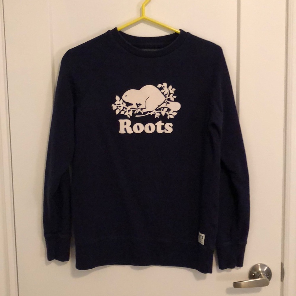 Navy Roots Crew Sweater